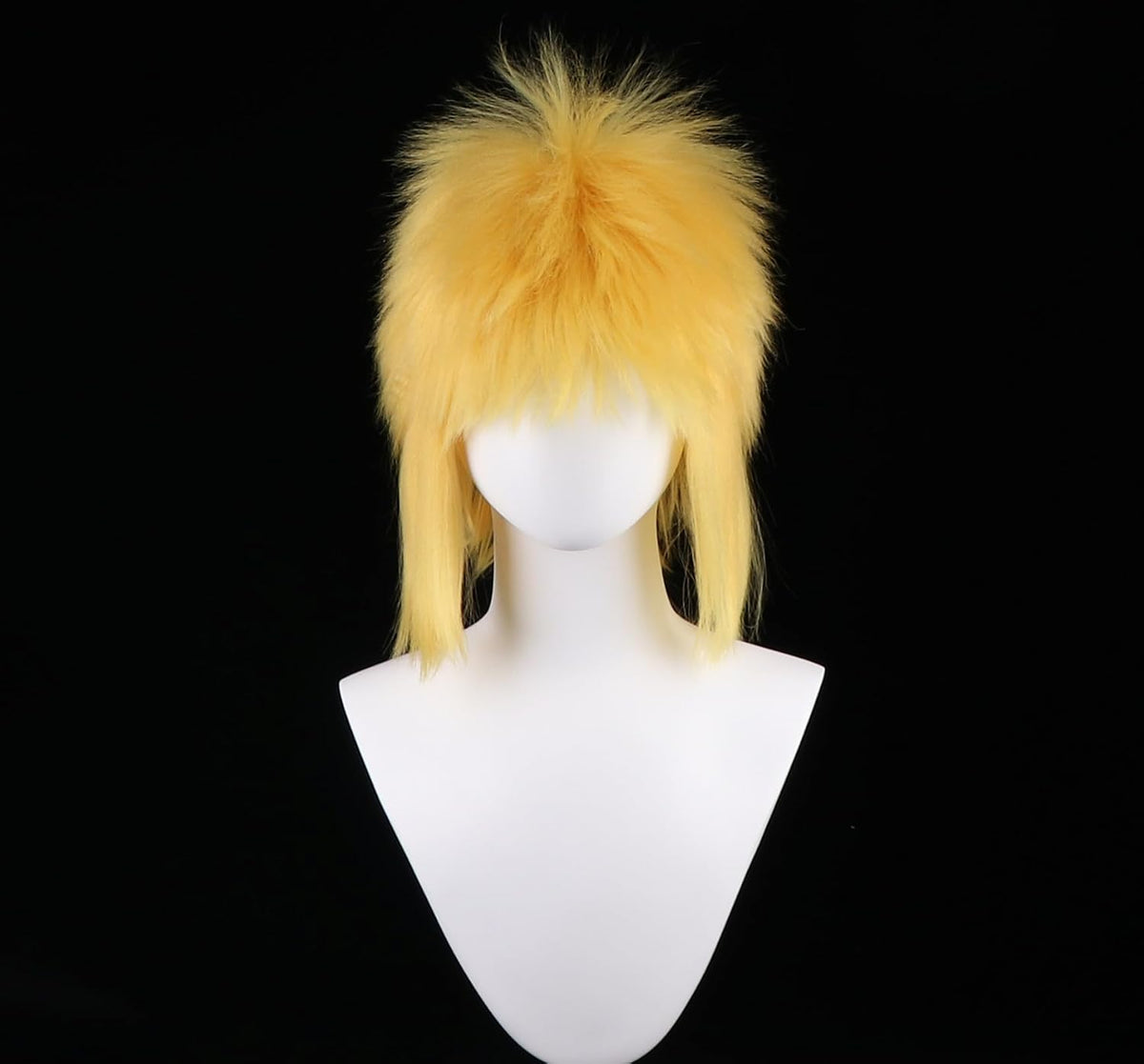 Peluca corta y esponjosa rubia dorada masculina de héroe anime, cos...