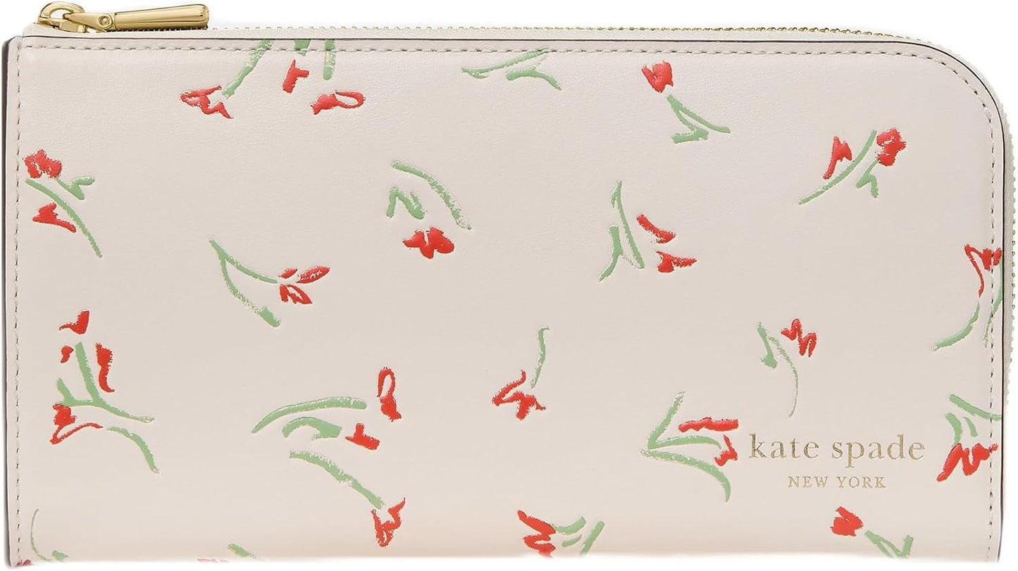 kate spade new york Devin Cartera Continental de cuero con cremalle...