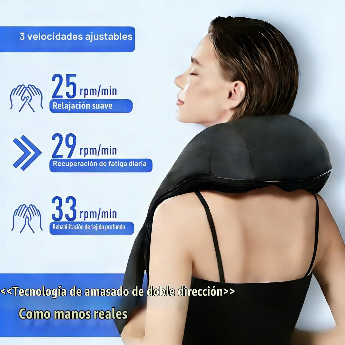 EAshuhe Masajeador de cuello inalámbrico con calor, masajeador de e...
