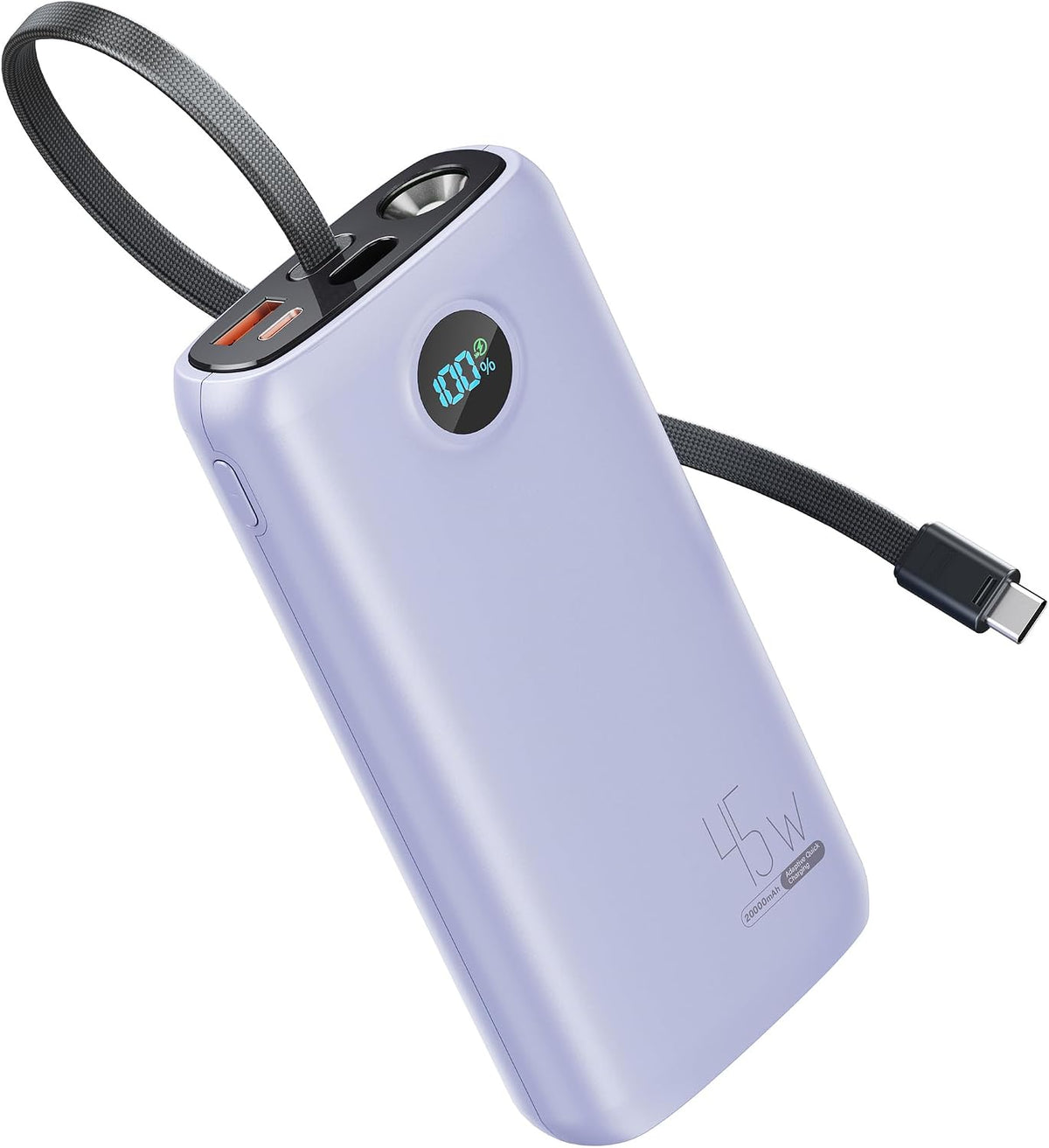 Cargador portátil, batería portátil de 45 W, 20000 mAh, con cable U...