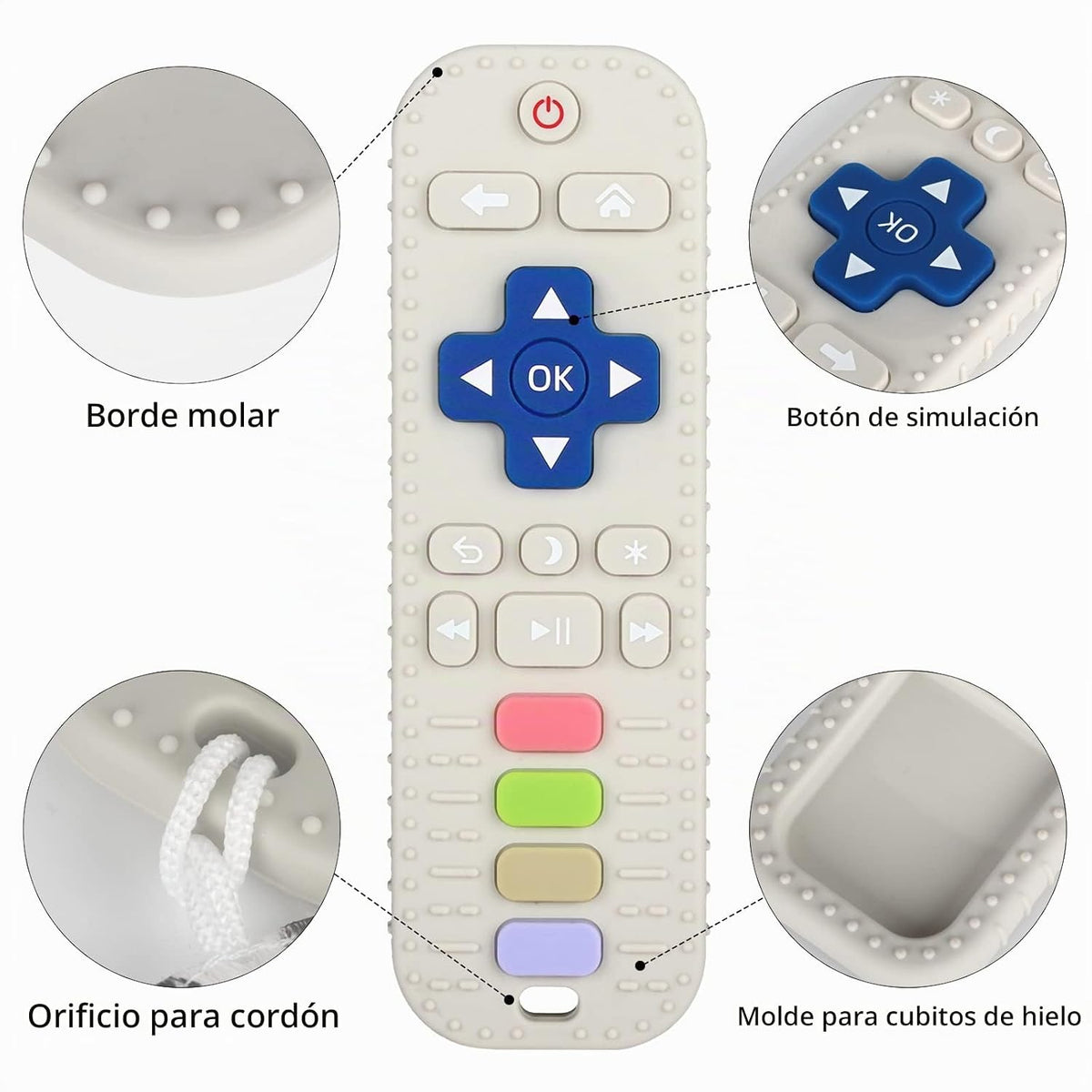 Chuya Juguete de silicona para bebés, juguete para masticar forma d...