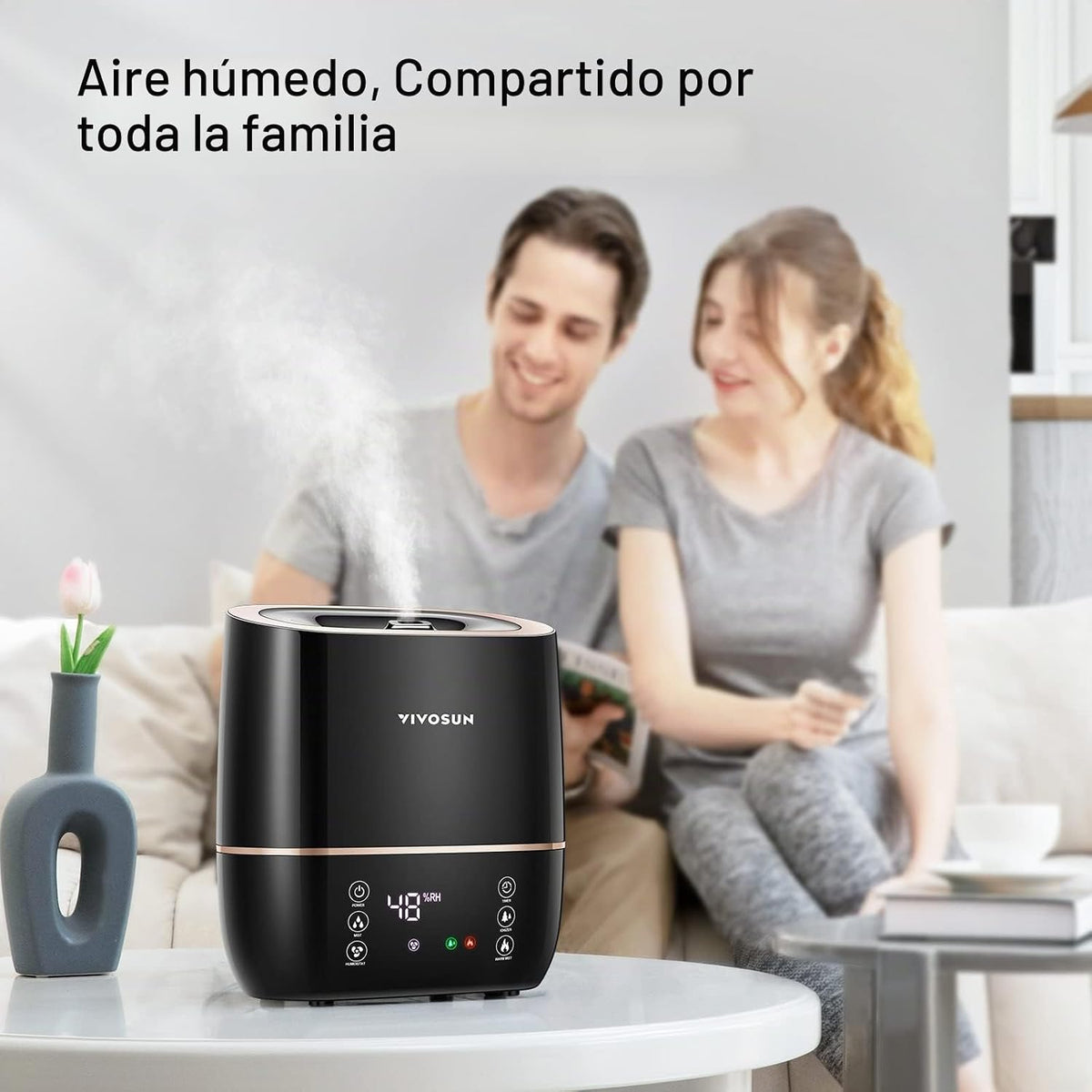 VIVOSUN Humidificador de niebla caliente y fría 2 en 1, humidificad...
