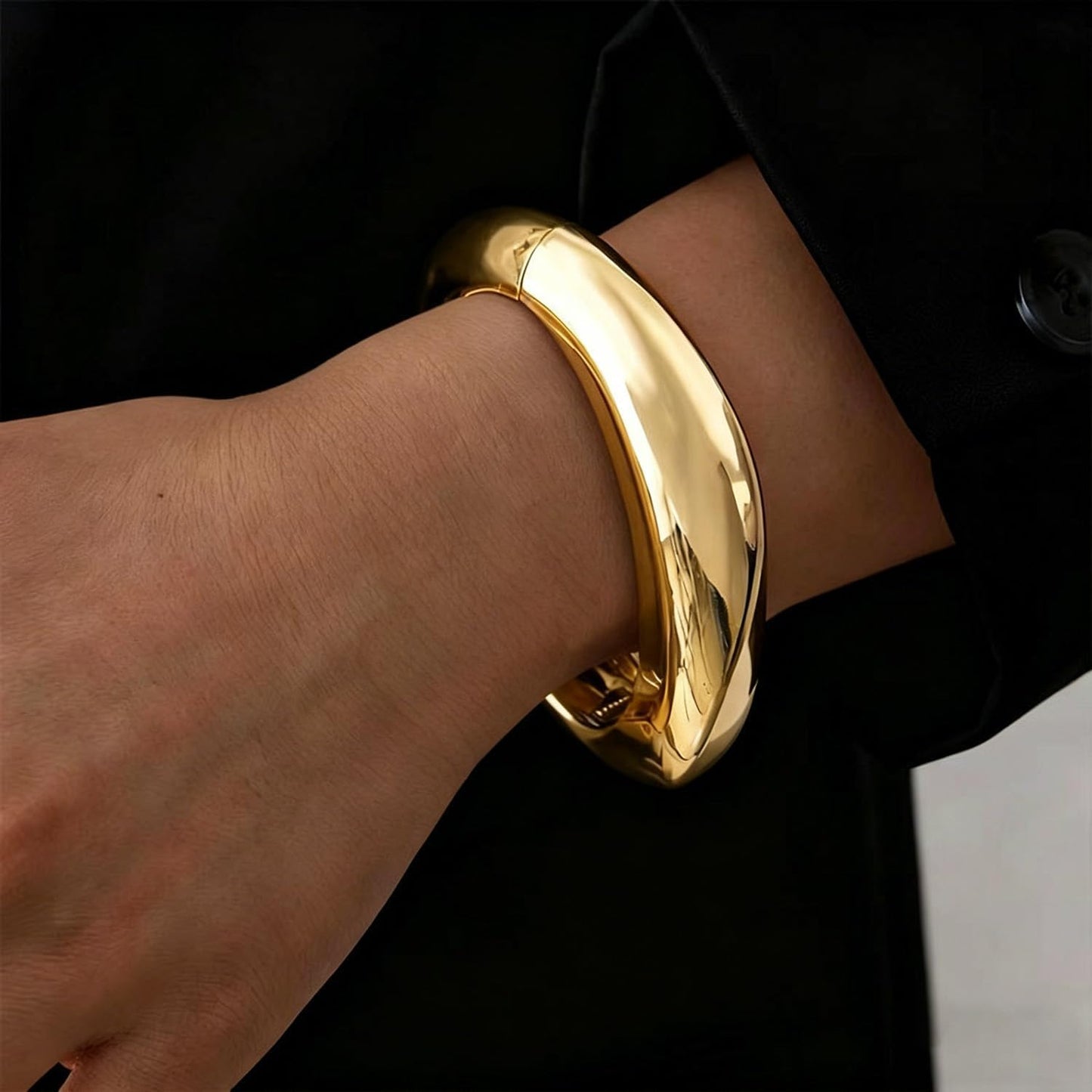 MTINAPS Brazalete de oro para mujeres y adolescentes, pulsera de mo...