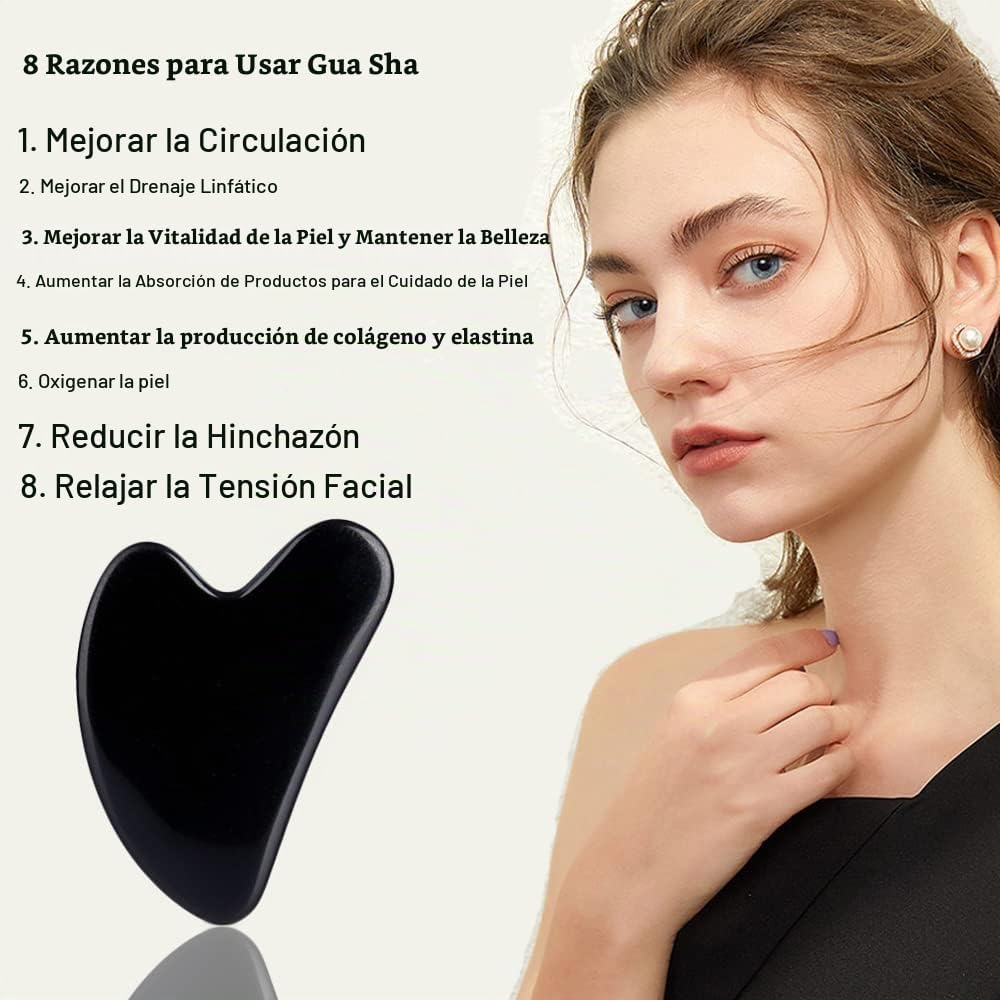 Ditind Herramientas faciales Gua Sha, herramienta de masaje Gua Sha...