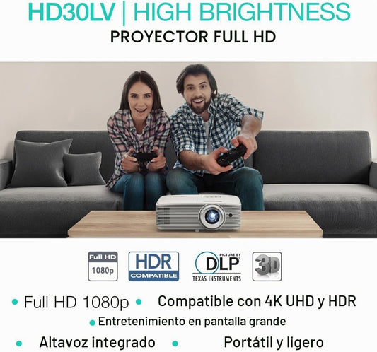 Optoma HD30LV 1080p Full HD Proyector para el Hogar
