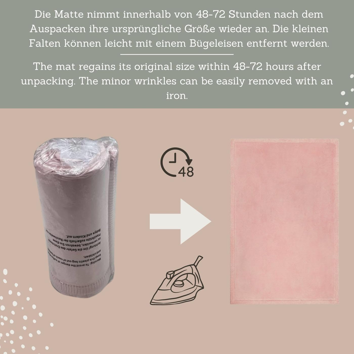 Hakuna Matte - Alfombra de terciopelo coral elegante para bebé con...