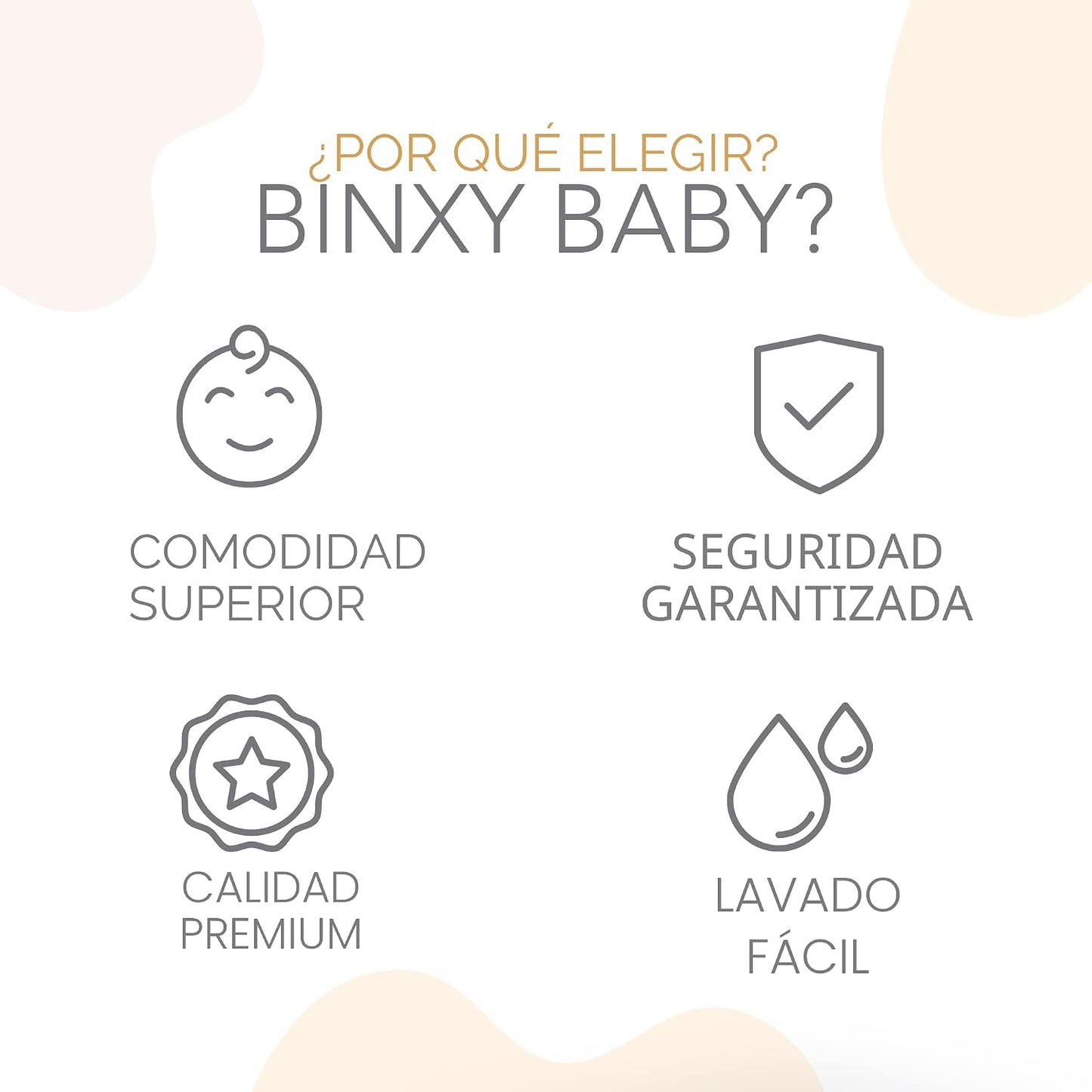 Binxy Baby Funda 2 en 1 cómoda para silla alta y carrito de compras...