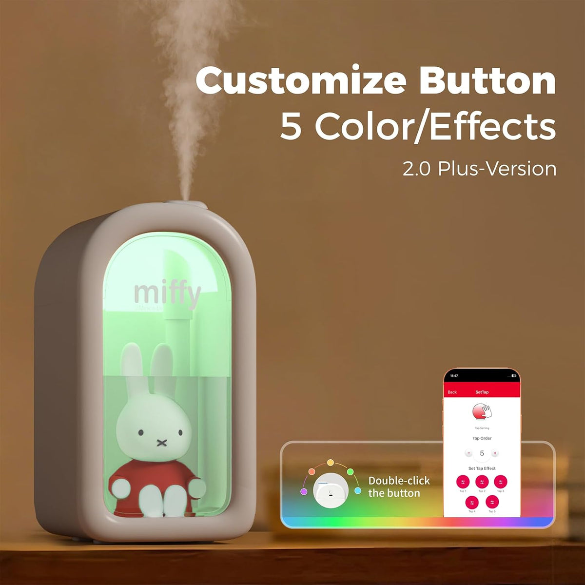 Mipow X Miffy Humidificador de niebla fría \u2013 Humidificador ult...