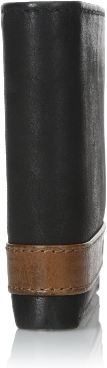 Fossil Billetera plegable de cuero para hombre con bolsillo para mo...