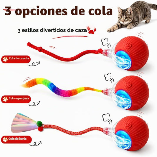 SilveWillo Juguete automático interactivo de pelota para gatos y pe...