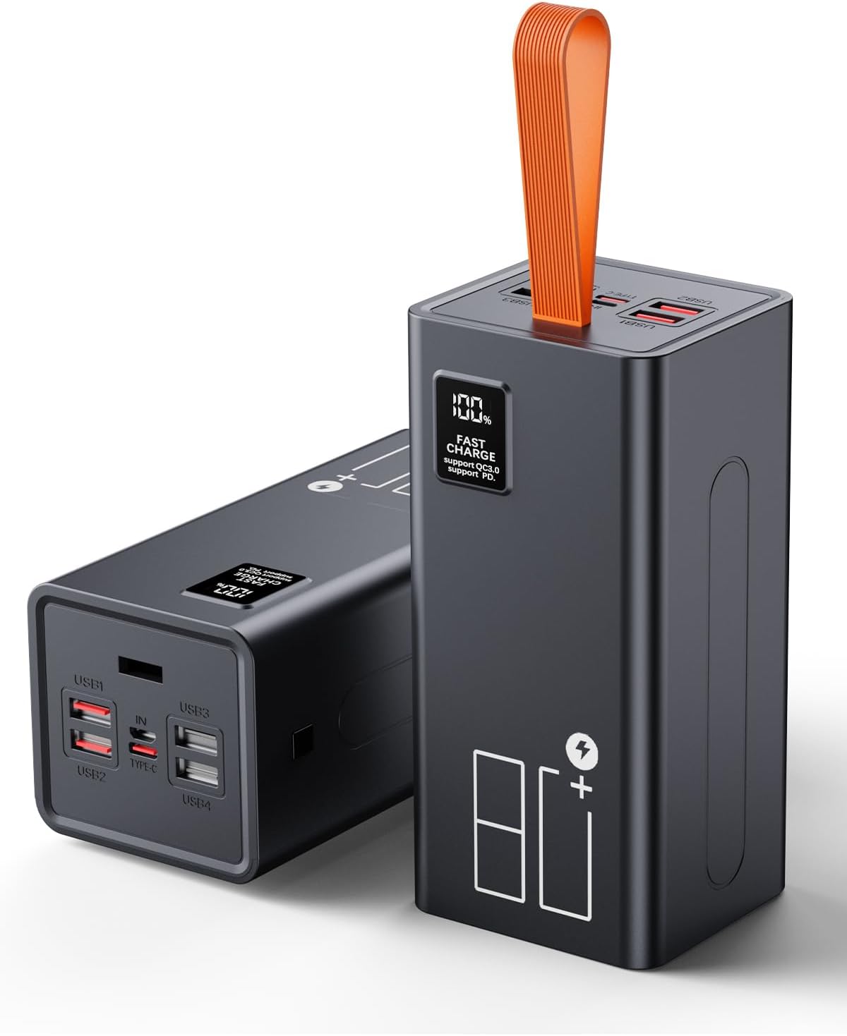 Cargador portátil de 80000 mAh de alta capacidad, carga rápida de 3...