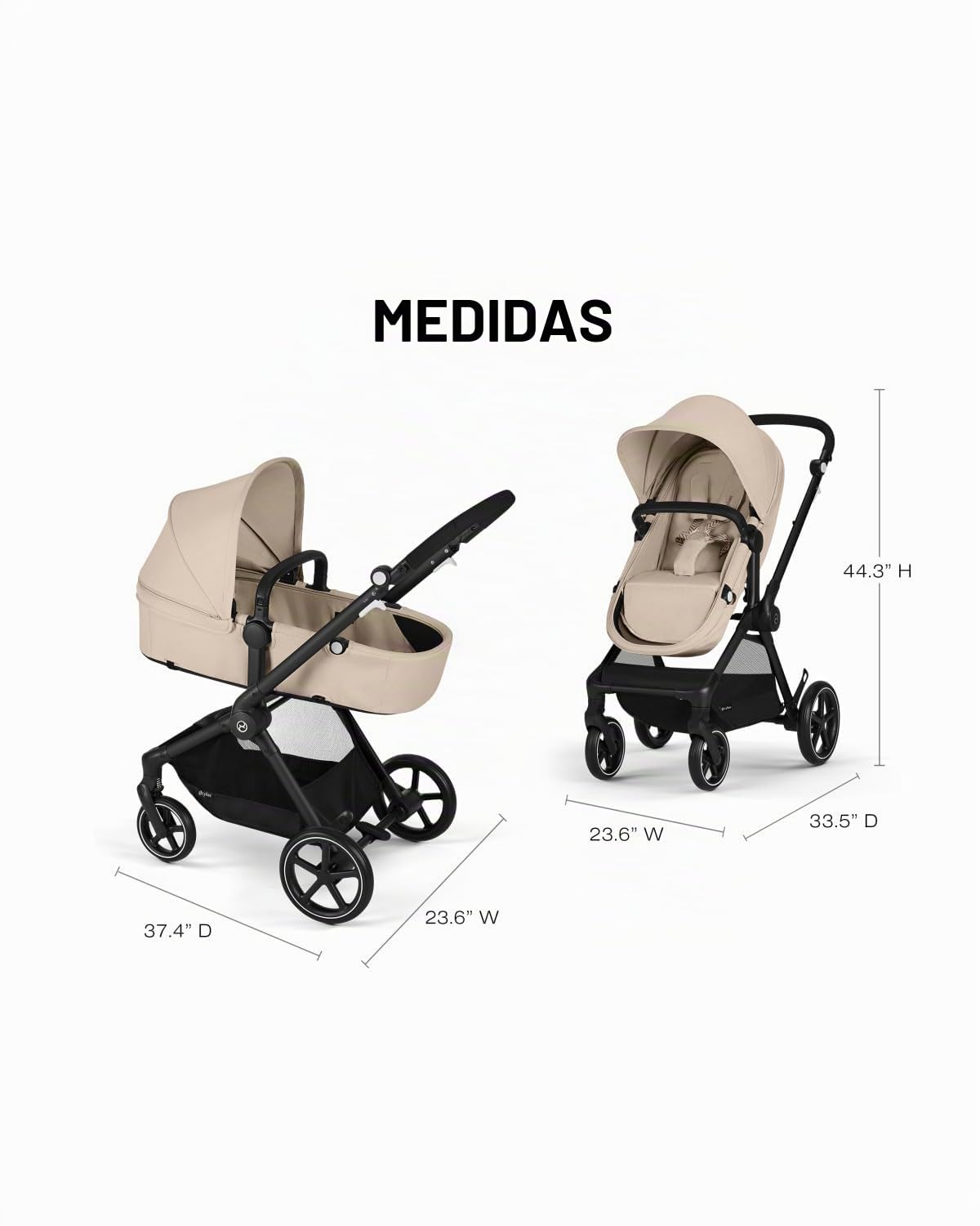 Cybex EOS - Cochecito de bebé 2 en 1 para recién nacido, bebé a niñ...