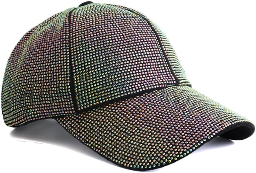 Gorra de béisbol ajustable para mujer, con diamantes de imitación b...