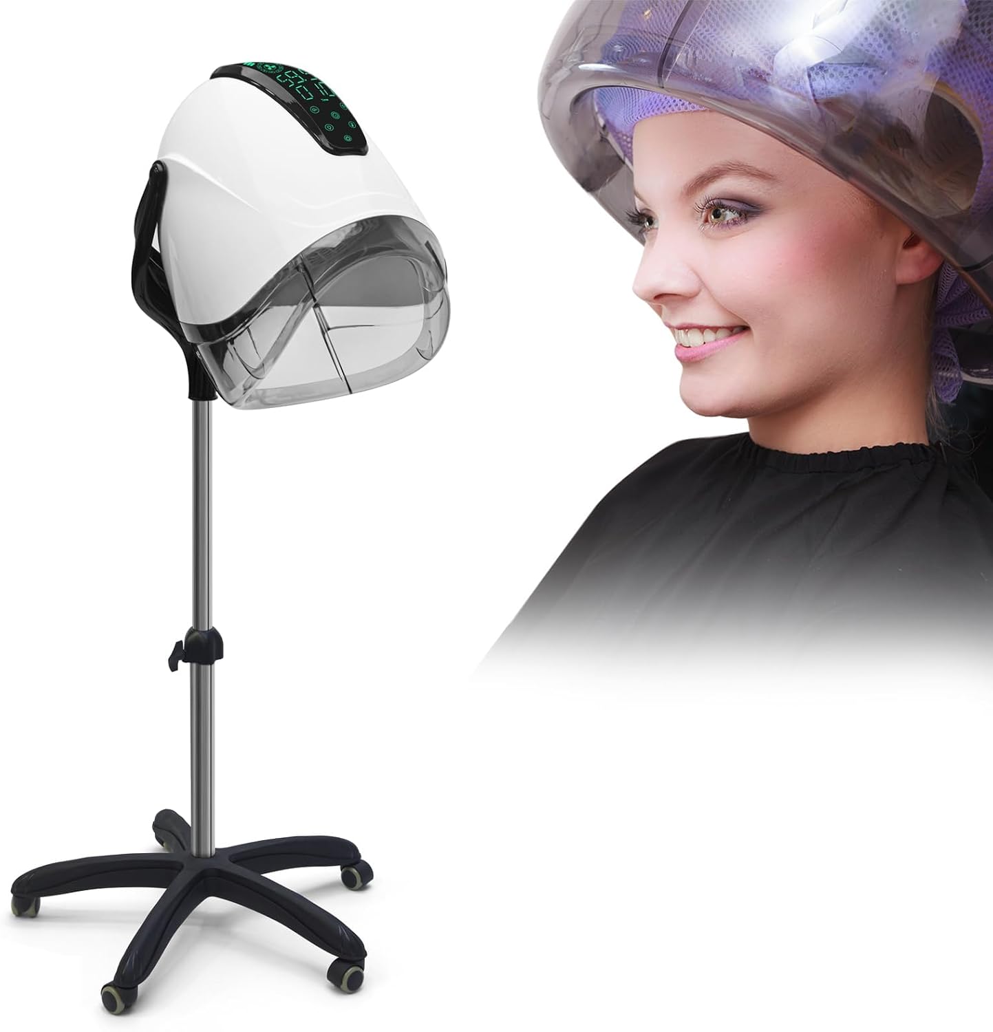 Elitzia Secador de pelo con capucha 1000W Máquina de secado de pelo...