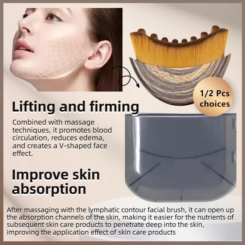 1\/2 PIEZAS Cepillo Linfático de Contorno Facial para Esculpir \u20...