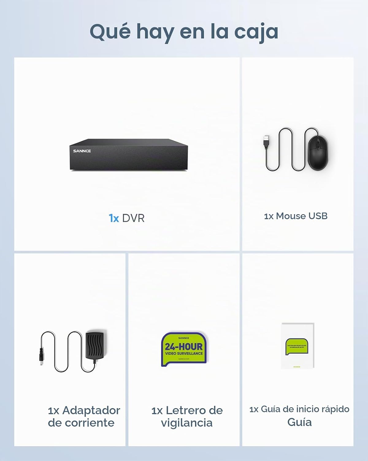 SANNCE Sistema de cámara de seguridad de vigilancia doméstica con c...