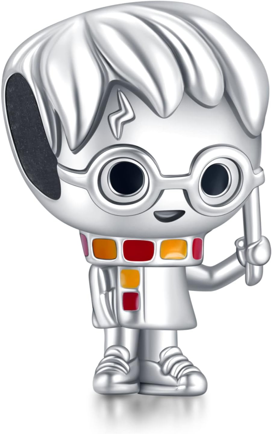 H.ZHENYUE Dijes de plata esterlina 925 con diseño de personaje de p...