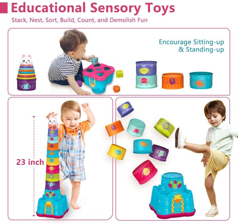 LTKFFFdp Juguetes para bebés de 1 a 3 años, juguete musical de felp...