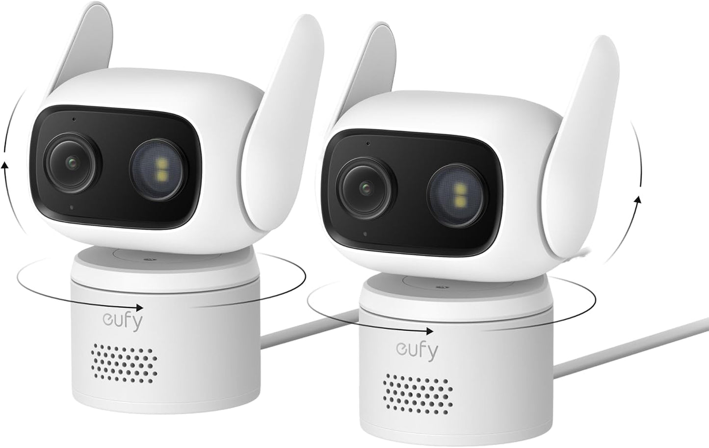 eufy Security Cámara interior\/exterior C31 (paquete de 2), IP66, s...