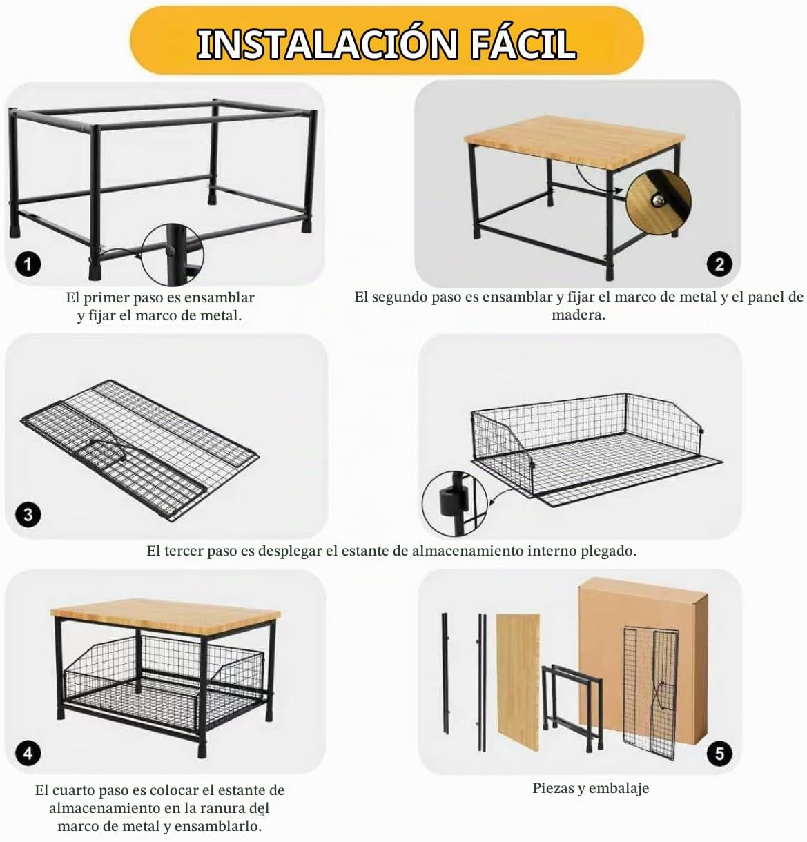 HYLMMDA Soporte para microondas, organizador de encimera de cocina,...