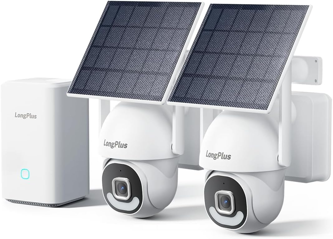 Cámaras de seguridad solar 3K inalámbricas para exteriores, kit de...