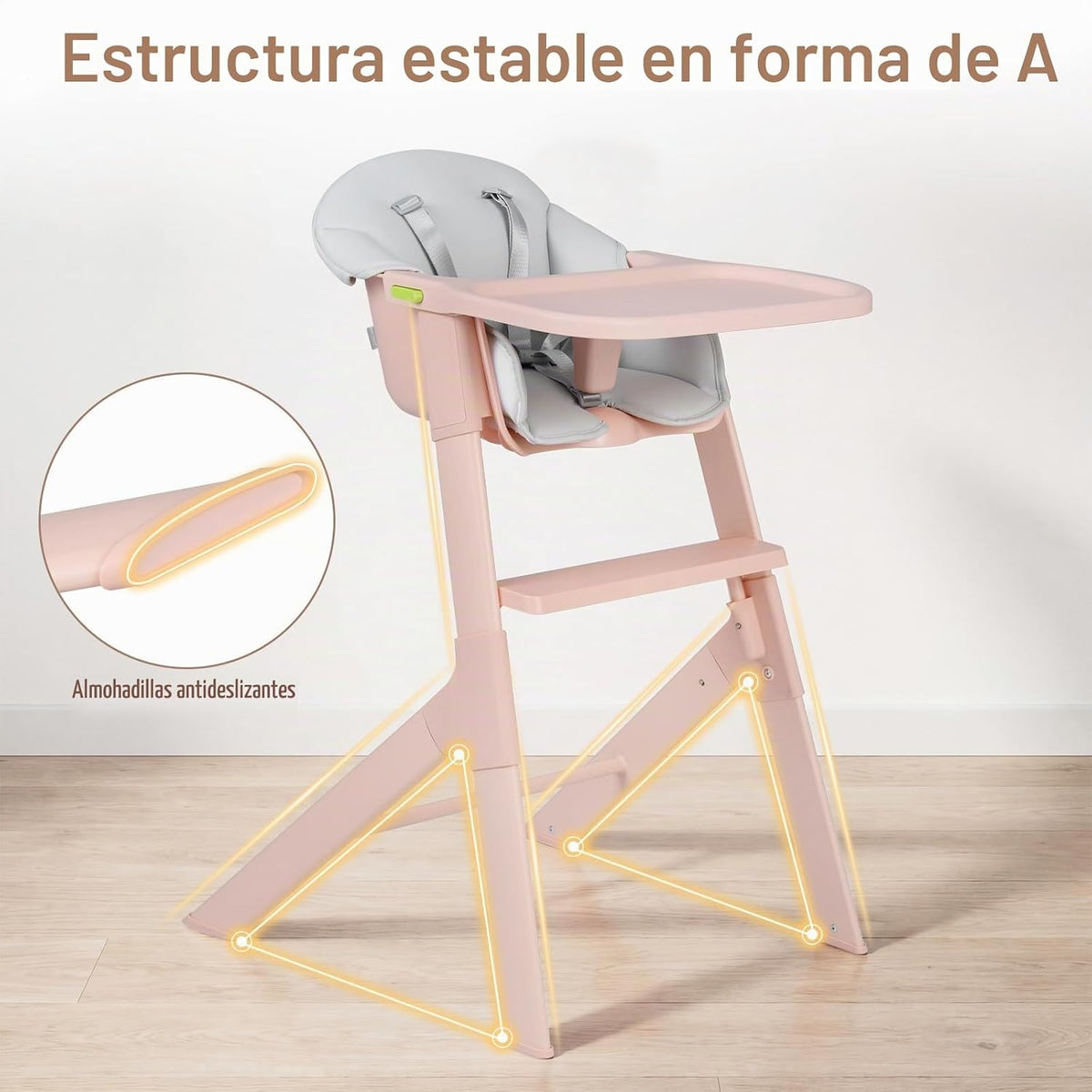 INFANS Silla alta lavable de cuerpo completo con bandeja extraíble...