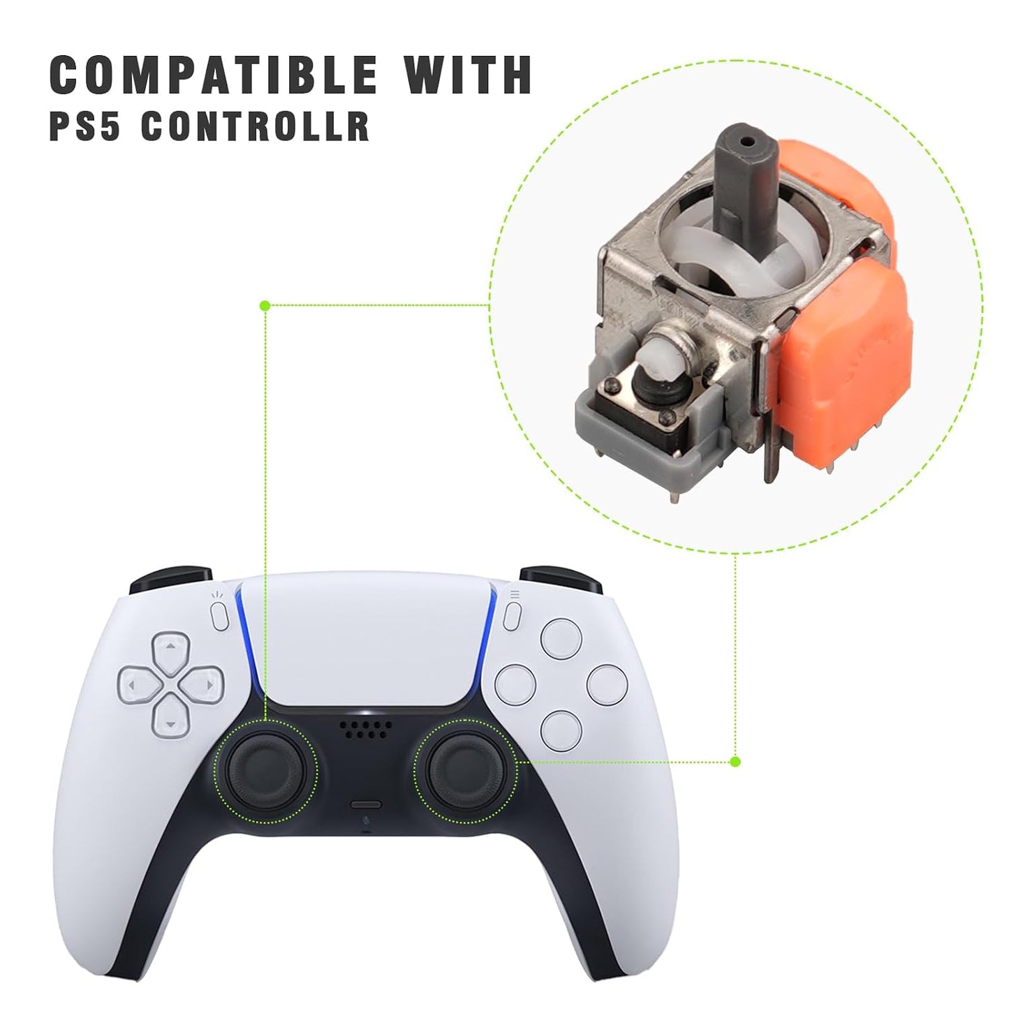 VGBUS Reemplazo de joysticks de efecto Hall TMR de ángulo TMR de te...