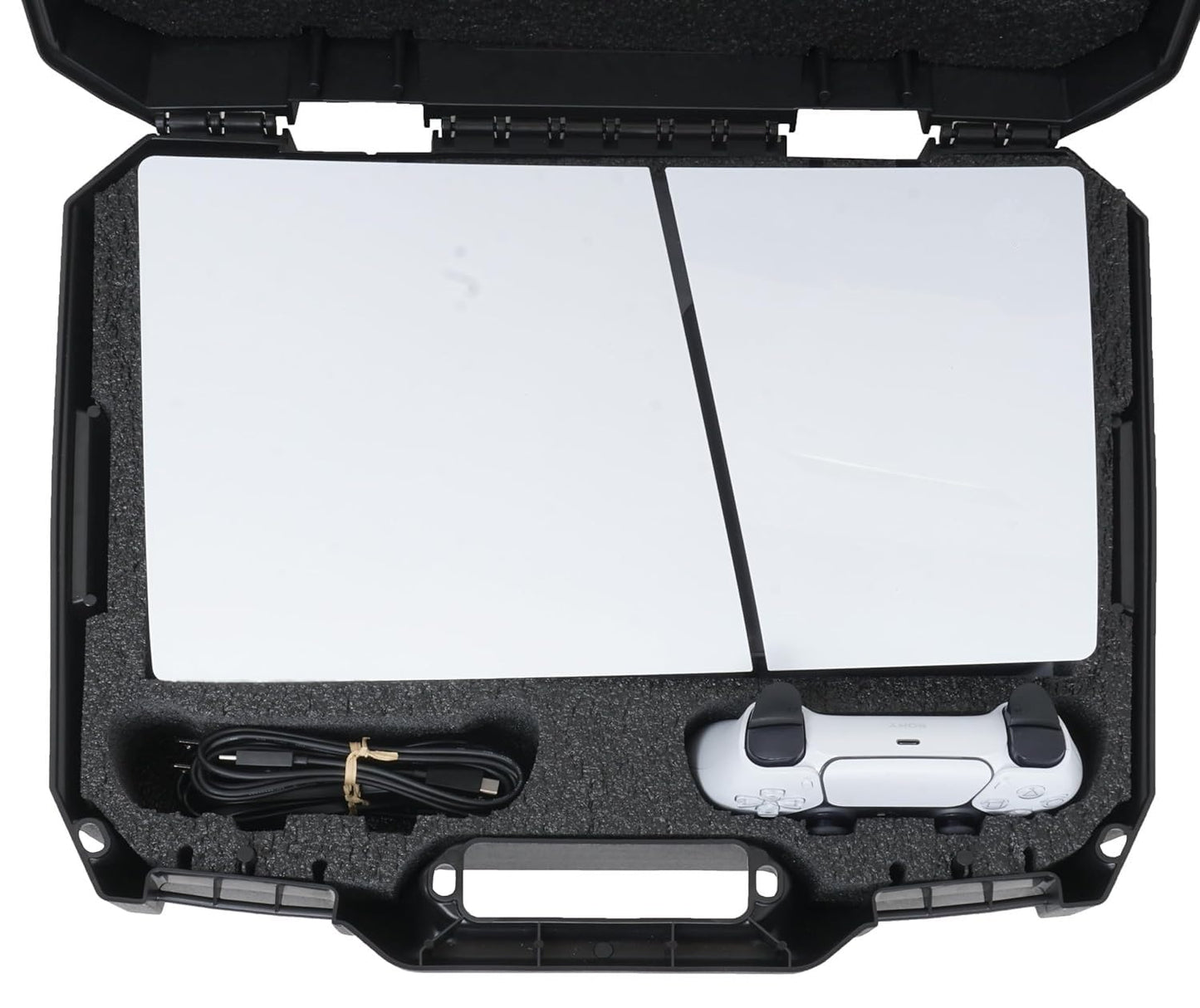 Case Club Funda compacta para PS5 Slim, 1 juego, soporte y 1-2 cont...