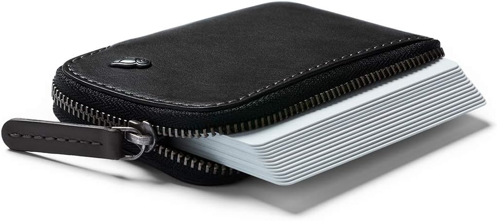 Bellroy - Tarjetero (pequeña cartera de cuero con cremallera, con c...