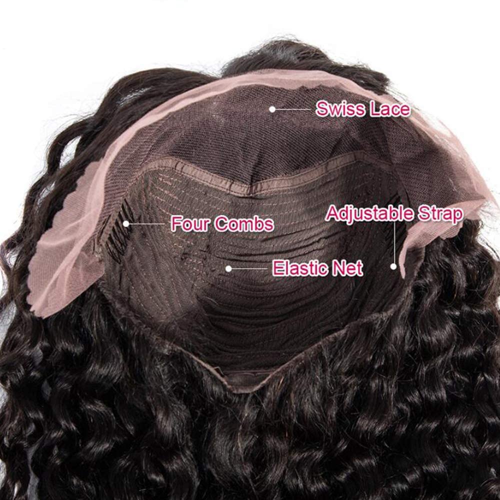 Pelucas de pelo humano de encaje completo para las mujeres negras,...