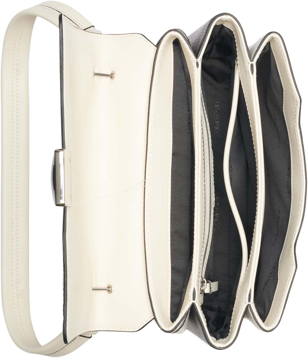 Calvin Klein Clove Bolso de hombro con solapa y triple compartiment...