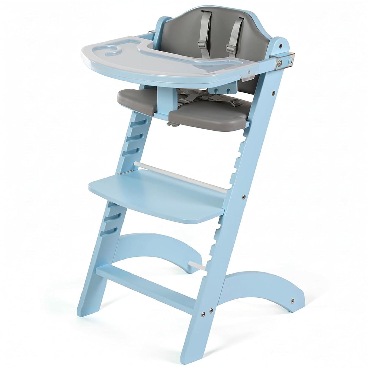 Cowiewie Silla alta convertible 3 en 1 de madera para bebés y niños...