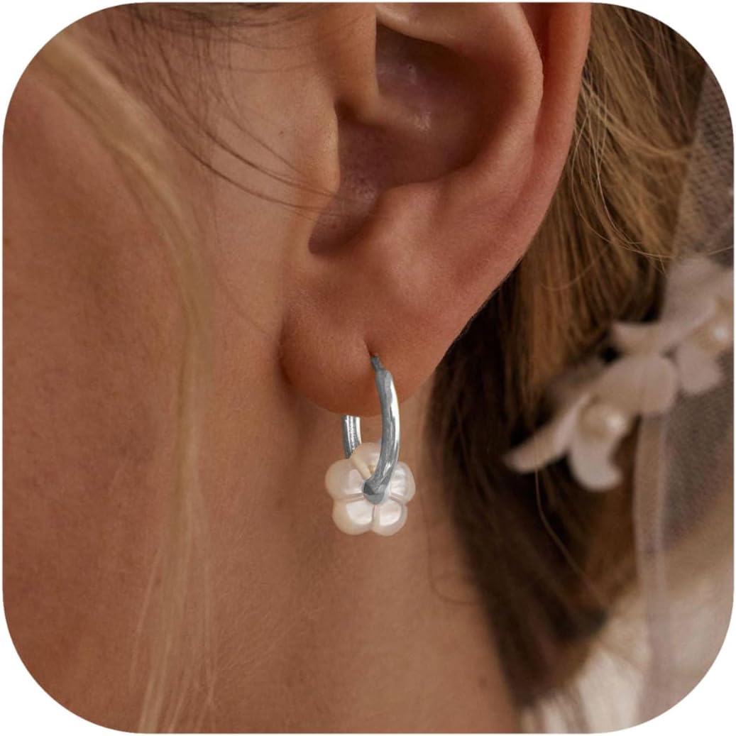 Aretes colgantes de perlas para mujer, cadena larga de enhebrador,...