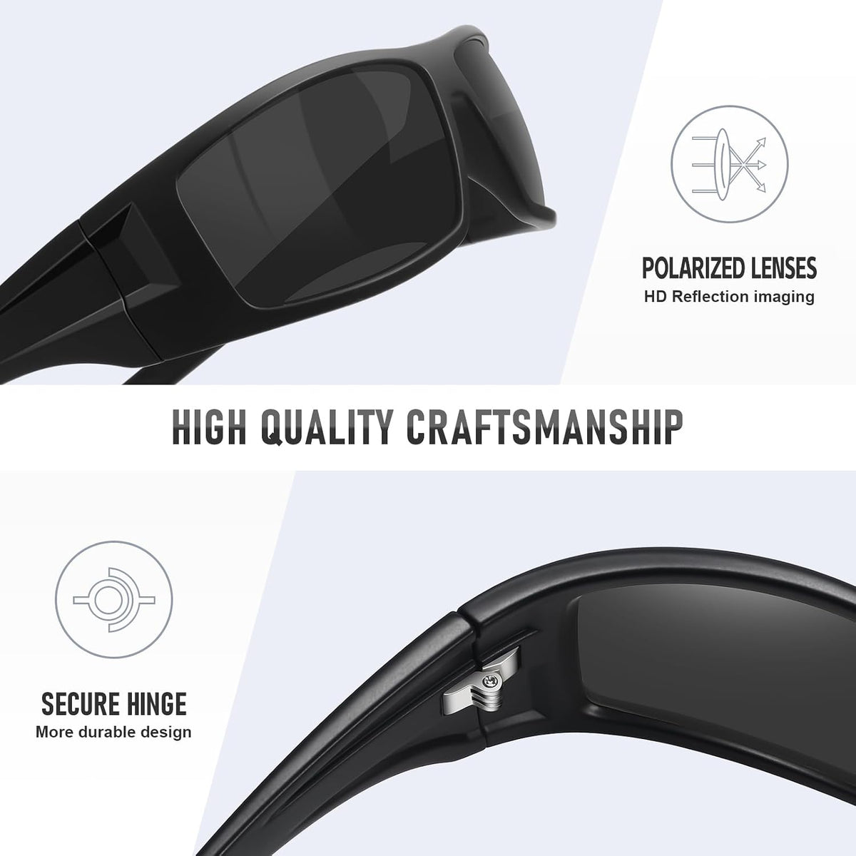 Ofwin Gafas de sol deportivas polarizadas para hombres y mujeres, c...