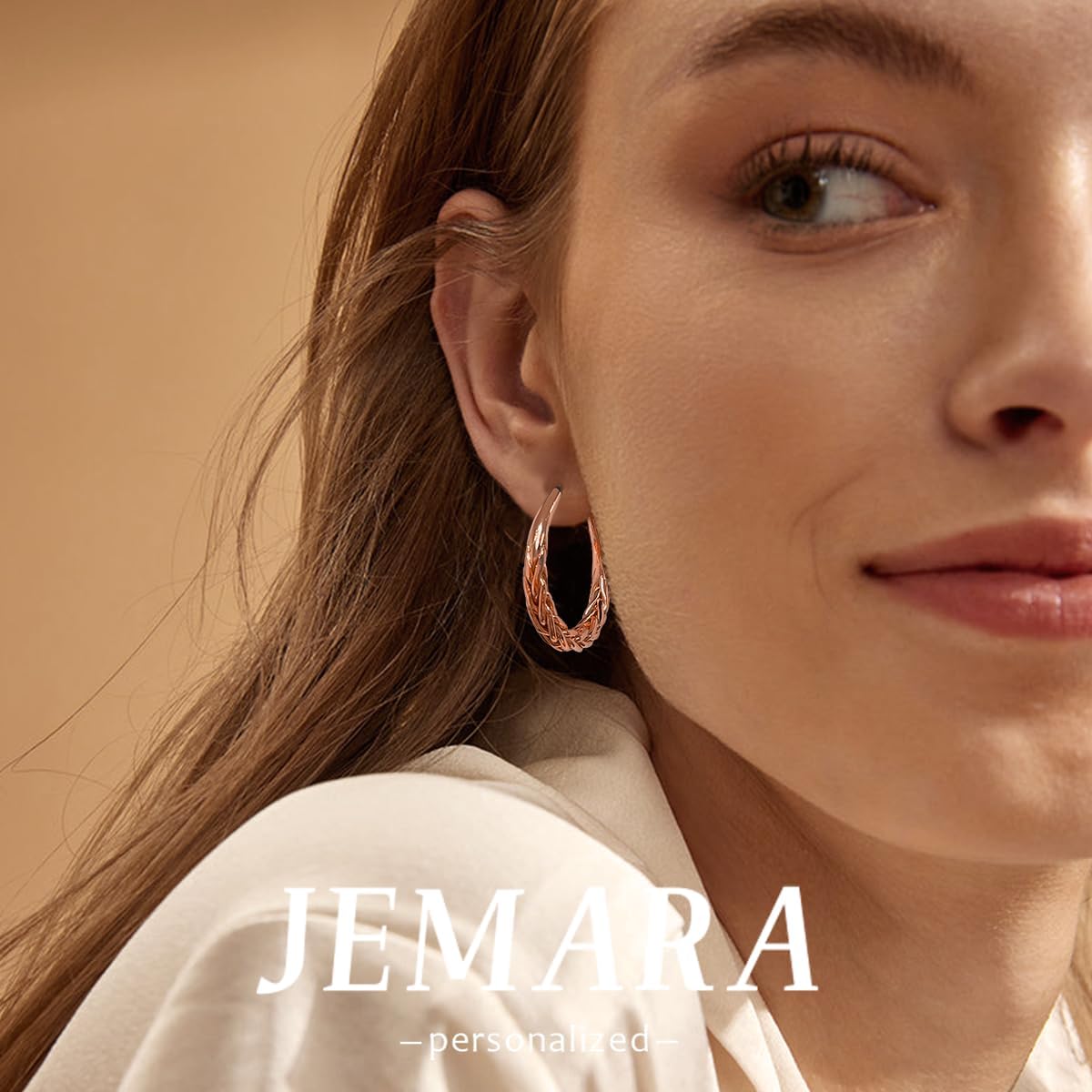 JEMARA Pendientes de Aro de Plata para Mujer a la Moda Hipoalergéni...