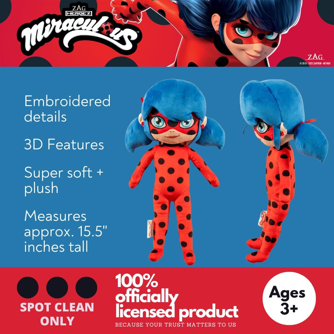 Franco Kids Miraculous Ladybug Bedding - Almohada decorativa de fel...