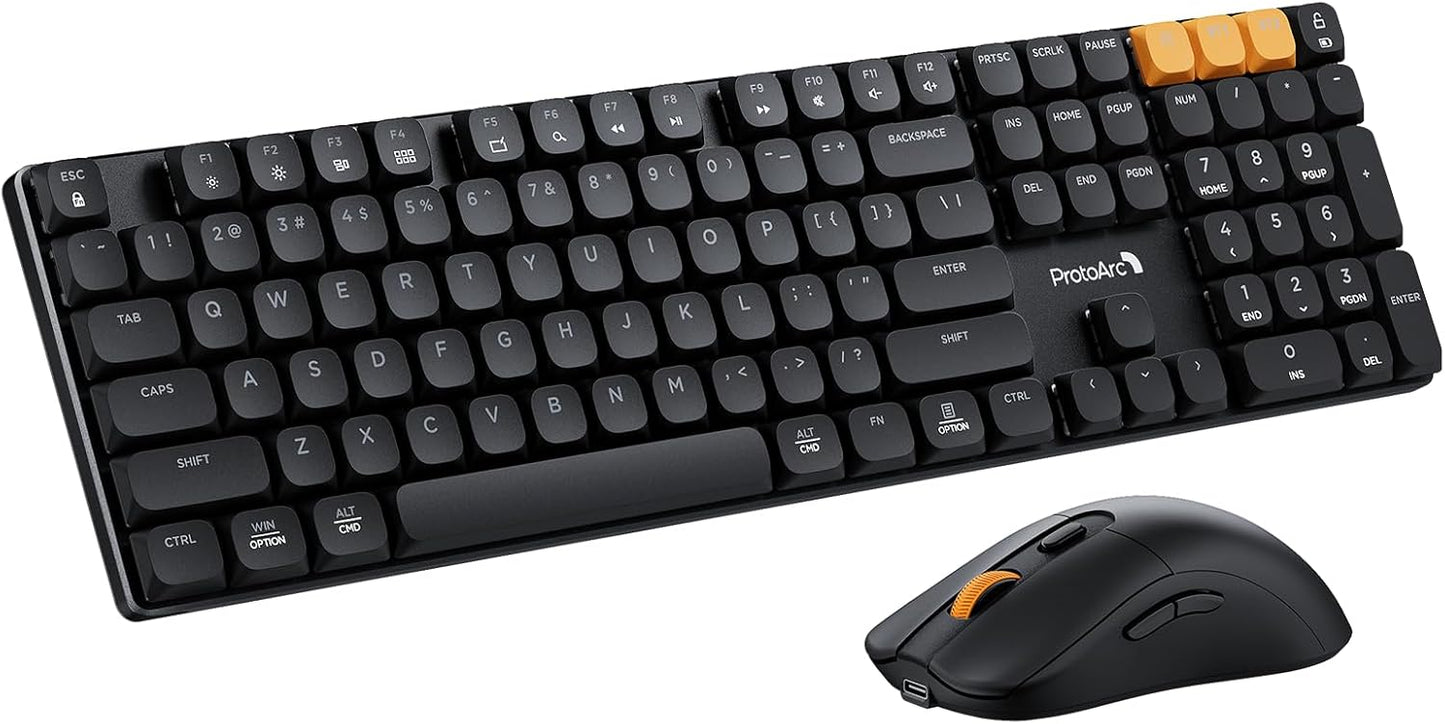 Teclado y mouse mecánicos inalámbricos ProtoArc KM310, sin retroilu...
