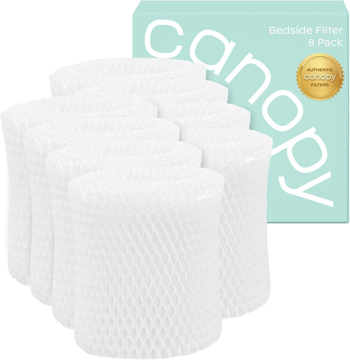 Canopy Filtro humidificador de cabecera original, paquete de 8, ree...