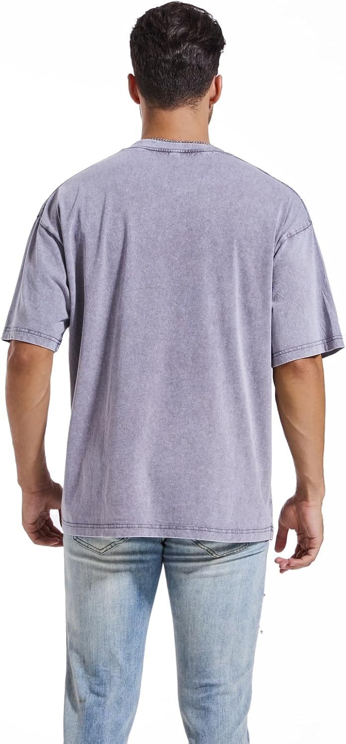 3 piezas de camisetas de verano de algodón pesado de gran tamaño pa...