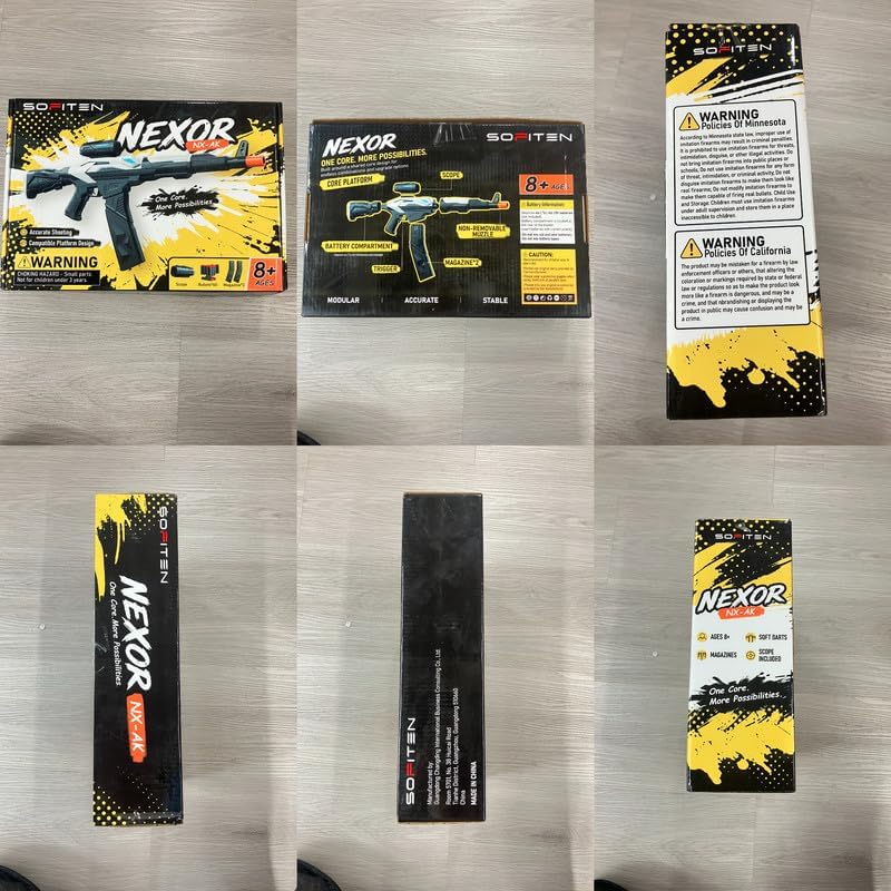 Sofiten Pistola de juguete automática, 3 modos de disparo, regalos...