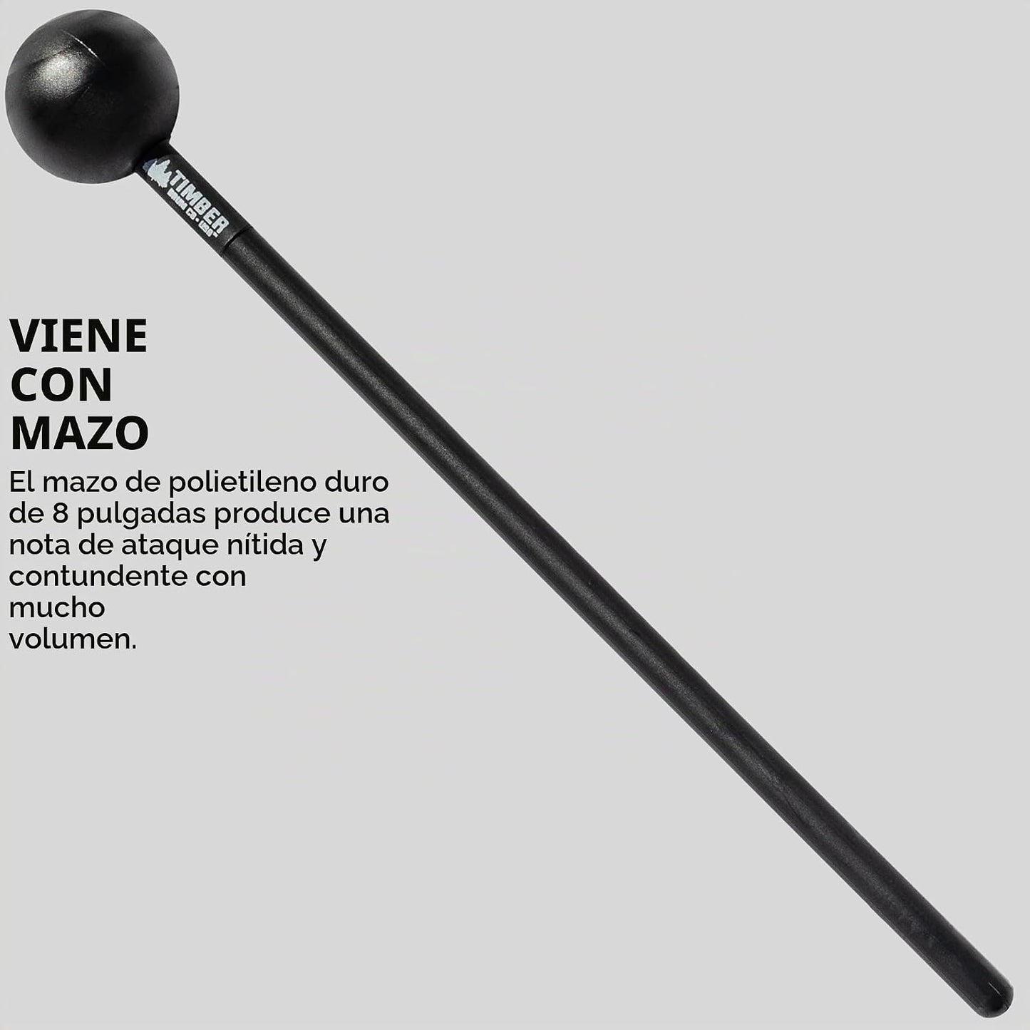 Timber Drum Co. Instrumento musical de percusión Woodblock, 8 pulga...