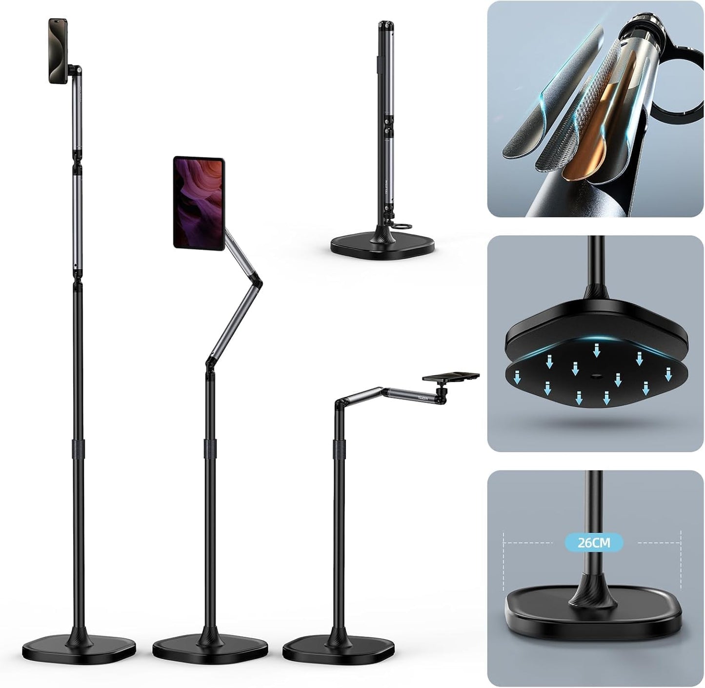TELESIN ° Soporte magnético para teléfono y tableta, soporte de tel...