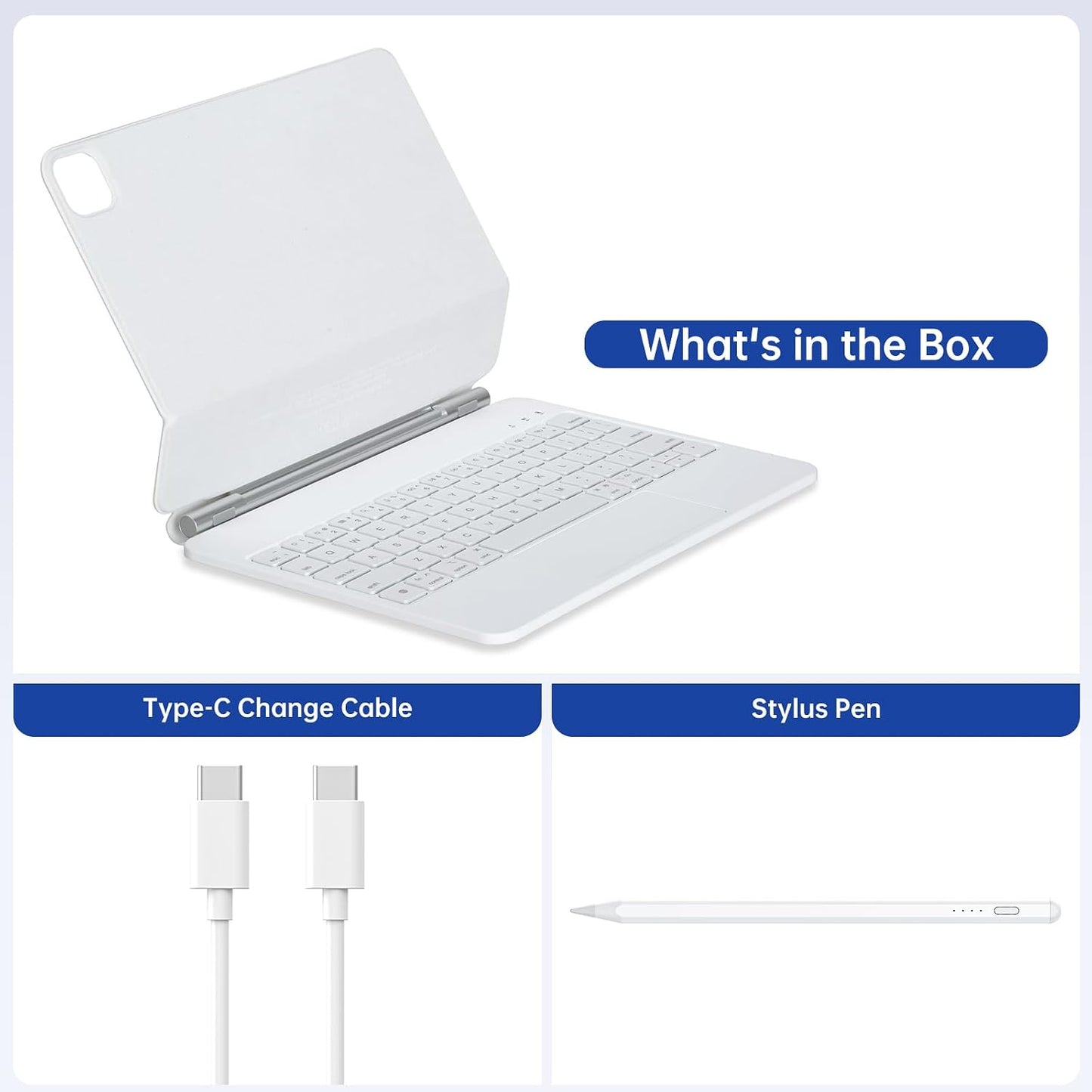 Funda de teclado con lápiz capacitivo para iPad Air de 11 pulgadas...