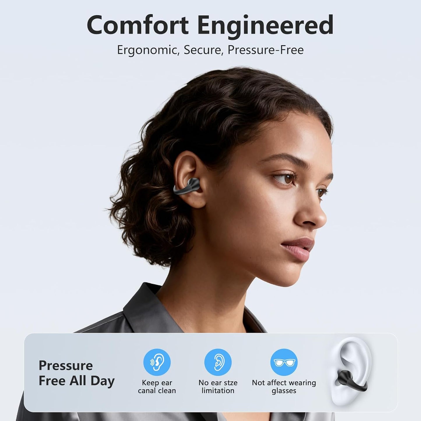 Auriculares de conducción ósea de oreja abierta 2026 Bluetooth 5.4...