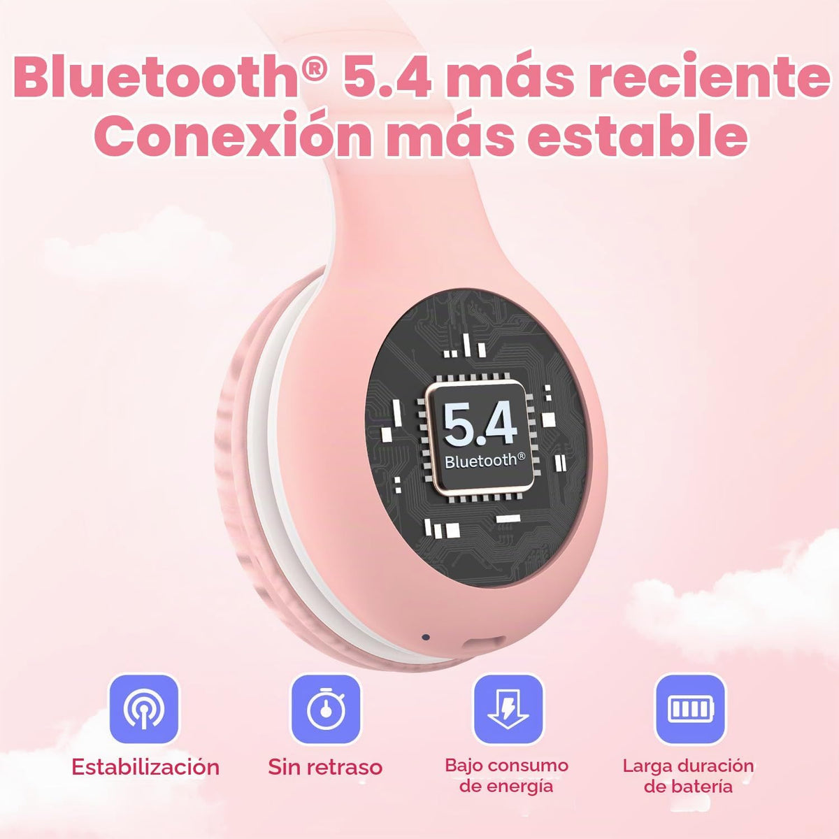 EarFun Paquete de 2 auriculares Bluetooth para niños, Auriculares K...