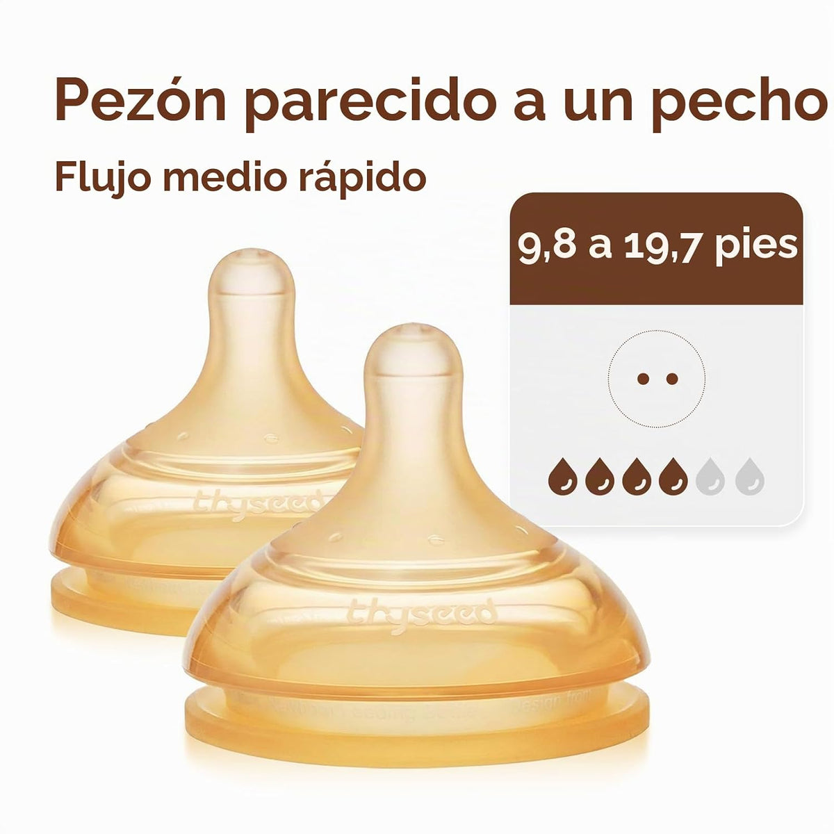 Thyseed Reemplazo Natural de Biberón Anticólico (3+ Meses Paquete d...