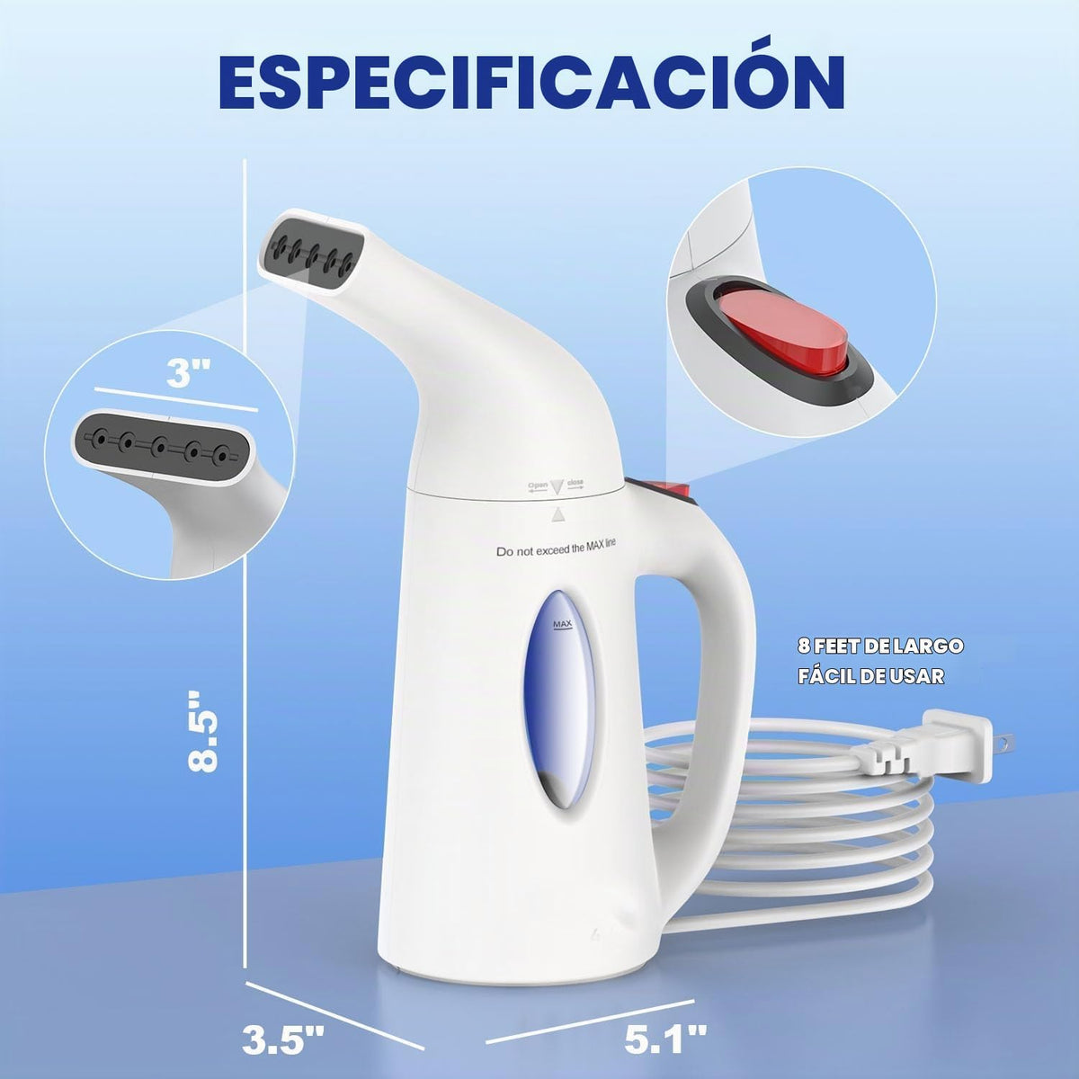 Vaporizador de mano de viaje para ropa, vaporizador de ropa, elimin...