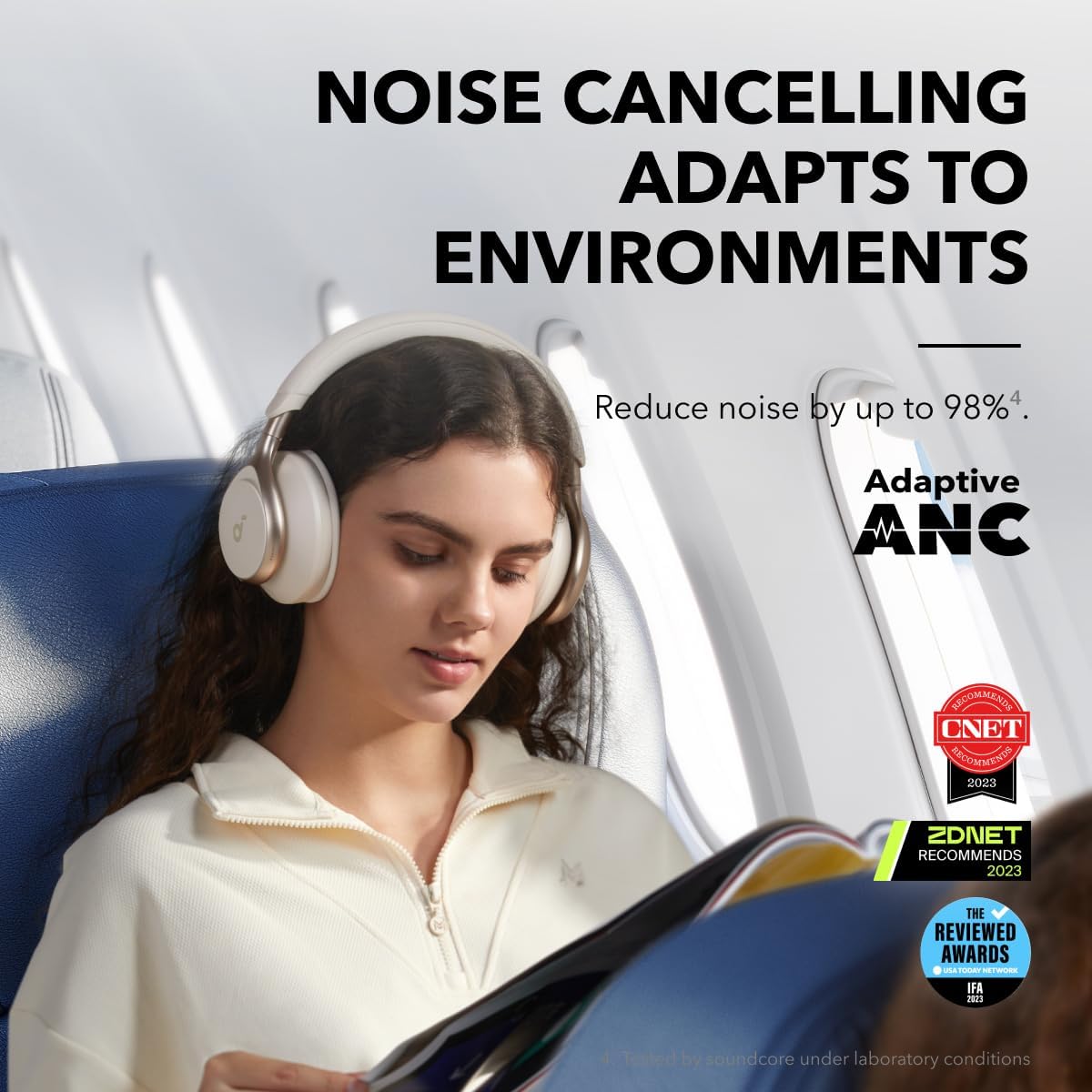 Soundcore de Anker, Space One, Auriculares con cancelación activa d...