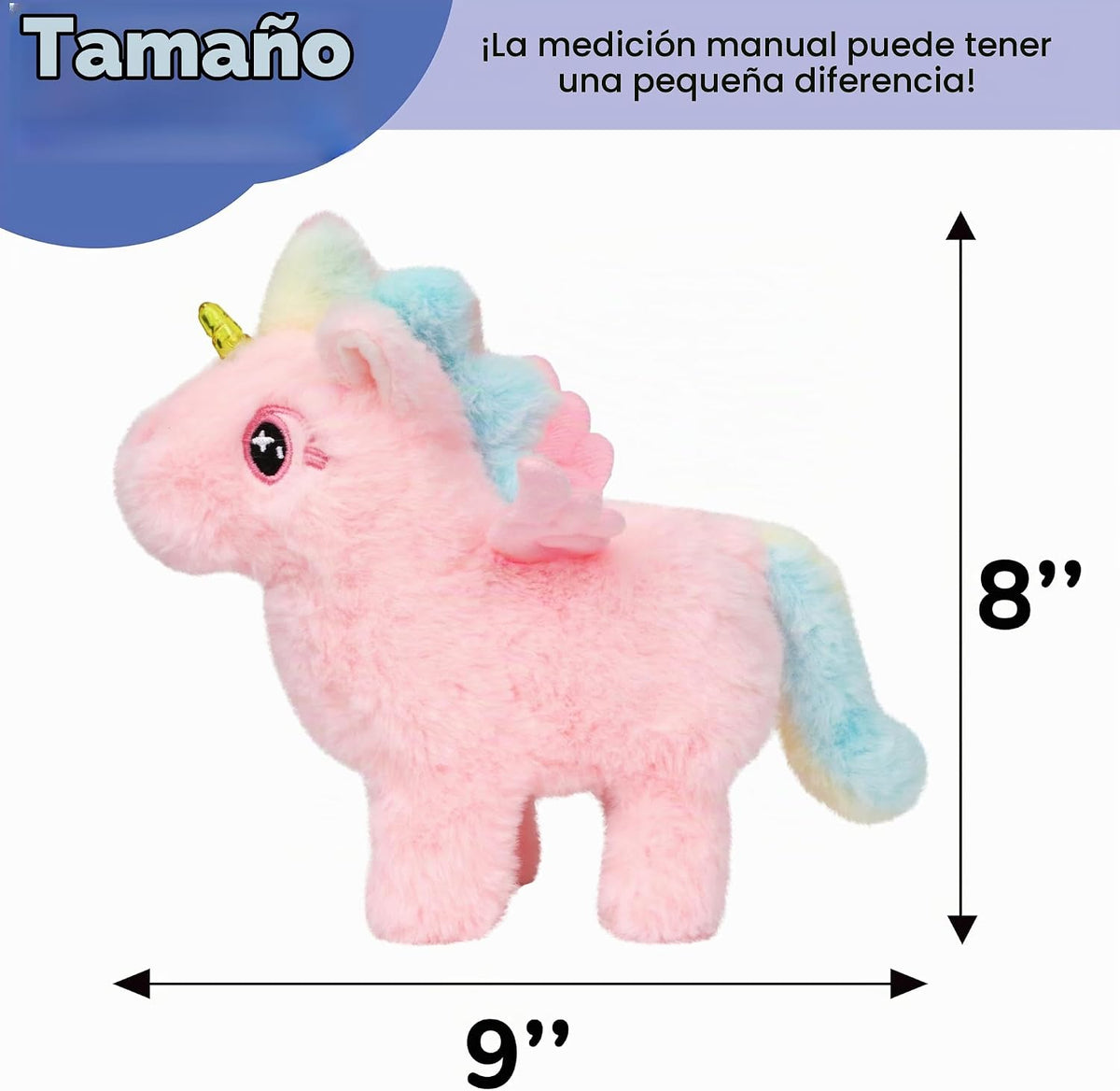 Hopearl Unicornio caminante con cuerno brillante, juguete electróni...