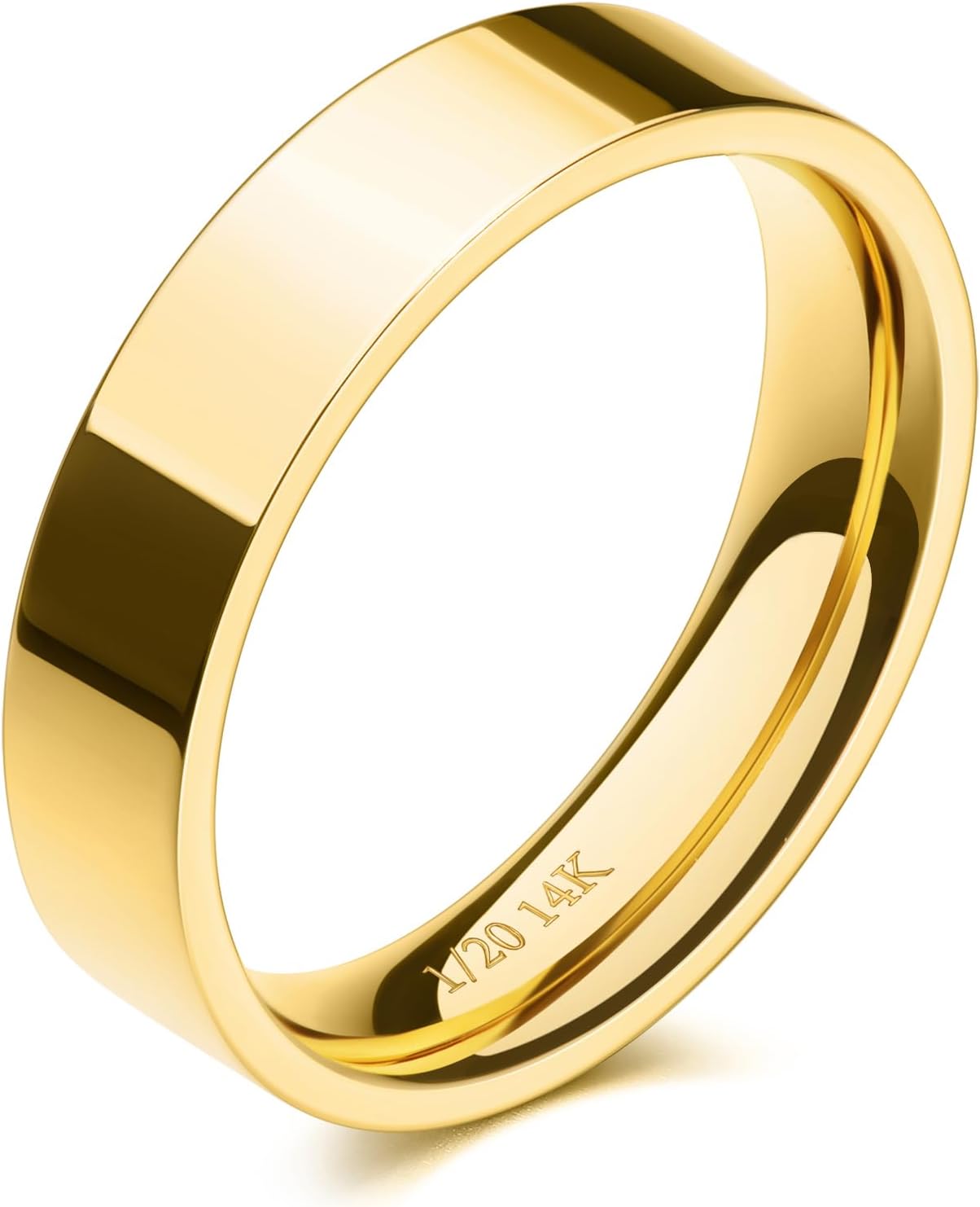 NOKMIT Anillos rellenos de oro de 14 quilates de 0.197 in para muje...